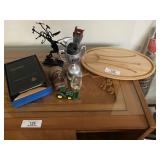 Wood Carvings, Statue, JD Toy Tractor & Misc.