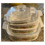 Graduated Set of Corning Ware Casseroles