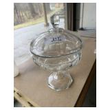 Large Glass Compote & Lid