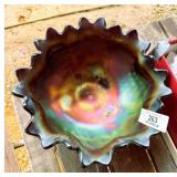 Northwood Carnival Glass Footed Bowl