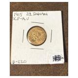 1915 $2.50 Indian Gold Coin