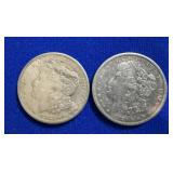 Two 1921 Morgan Silver Dollars