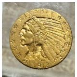1913 $5 Gold Indian Coin