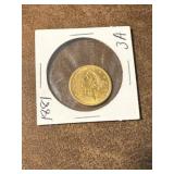 1881 $5 Liberty Head Gold Coin