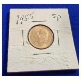 1955 Mexican 5 Pesos Gold Coin