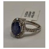 14K Gold Sapphire & Diamond Ring w/ Reports