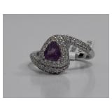 Platinum Kashmir Sapphire & Diamond Ring