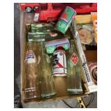 Flat of Vintage Soda Bottles & Old Cans