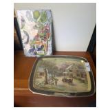 Metal Rat Fink Sign & American Homestead Tray