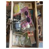 Flat of Old Fishing Lures / Baits & A Vintage Reel