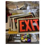 Lot of Exit & Other Signs