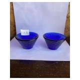 Cobalt Blue Candlestick Set