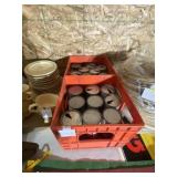 Lot of Old 7UP Cans & Crate