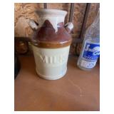 Double Handle Pottery Milk Crock