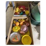 2 Flats of Kids Plastic Toys