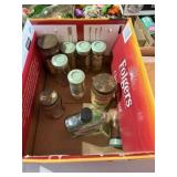 Box of Vintage Spice Jars & Miscellaneous.