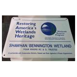 Restoring Americas Wetlands Metal Sign