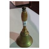 Brass Wooden Handle School Bell