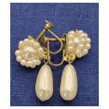 Antique Teardrop Pearl Earrings