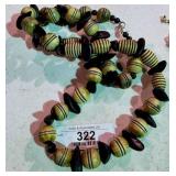 Wooden Tribal Statement Necklace