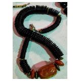 Large Disk & Bead Statement Necklace