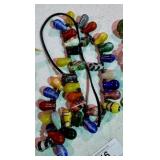 Glass Murano Style Statement Necklace