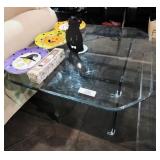 MCM Beveled Glass End Table