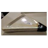 5 Triangle Speckled Ceramic Plates