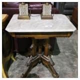 Victorian Eastlake Marble Top Table