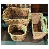 3 Large Woven Baskets