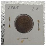 1865 Two Cent Piece