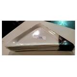 6 Triangle Speckled Ceramic Plates