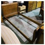 Universal Oak Twin Sleigh Bed