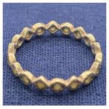 Sterling Silver White Sapphire Band Ring