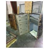 Antique Steamer Trunk Wardrobe