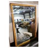 Antique Beveled Framed Mirror