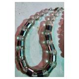 MCM Acrylic & Silver Necklace