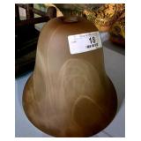 Vintage Frosted Glass Amber Glass Lamp Shade