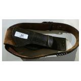 Hand Tooled Leather Gun Belt & Holster