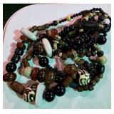 Wood & Stone Tribal Statement Necklace