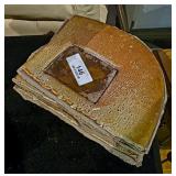 4 Piece Decorative Art Ceramic Trays