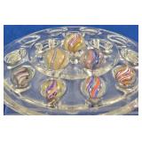 7 Handmade Rainbow Swirl Marbles