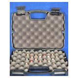 'Crimson Flame' Swirl Marbles & Case