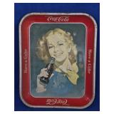 Vintage Coca-Cola Girl Serving Tray