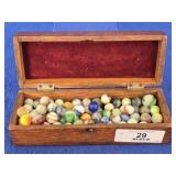 Wheeling & Wilson Sewing Box w/ Marbles
