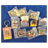 Lot of Nascar Racing Pins & Key Chain