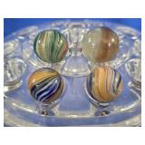 4 Nice Vintage Glass Marbles
