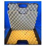 Lot of 7 Translucent Swirl Marbles & Case