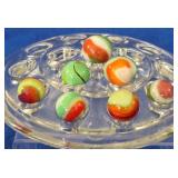 7 7 Colorful Tricolor Swirl Marbles
