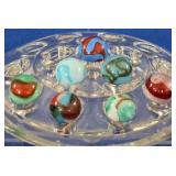 7 Vibrant Swirl Marbles
